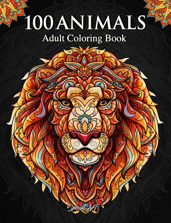 100 Animals with Mandalas – New Version | Special Art Books