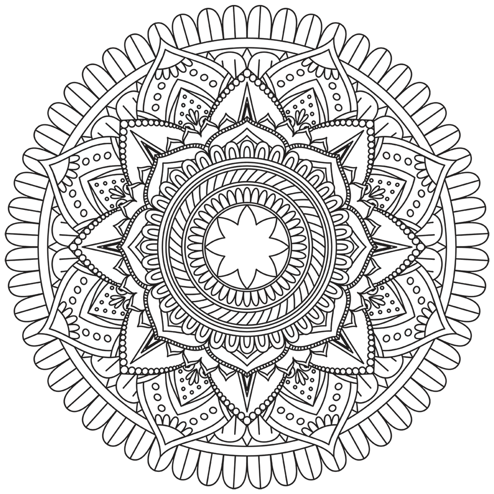 Secret Mandala (Best Adult Coloring Book for Mindful Meditation